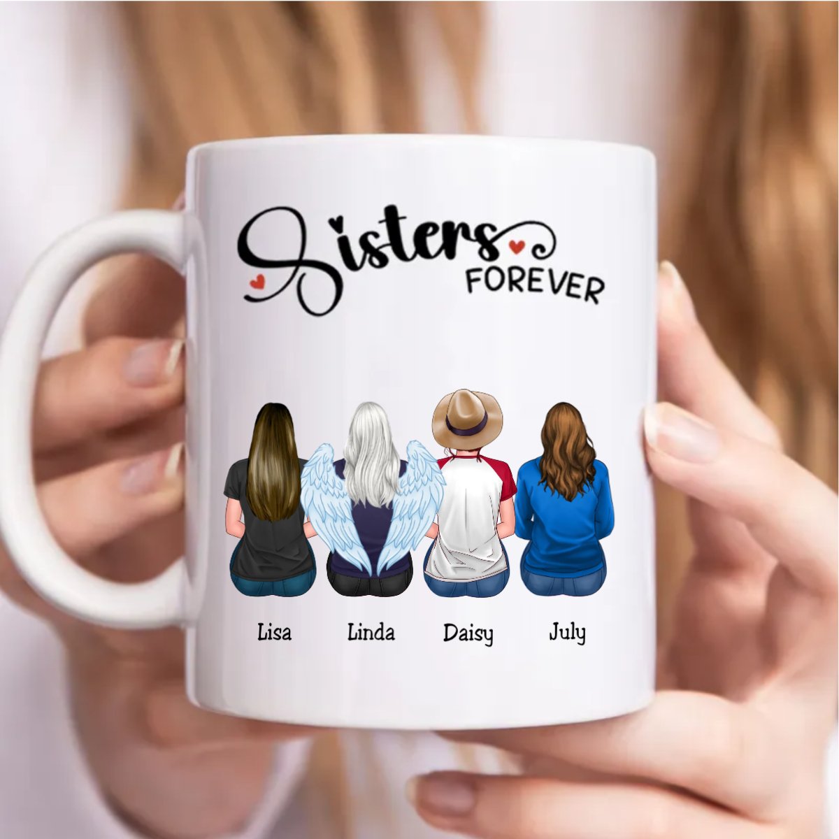 Sisters - Sisters Forever V4 - Personalized Mug - Makezbright Gifts