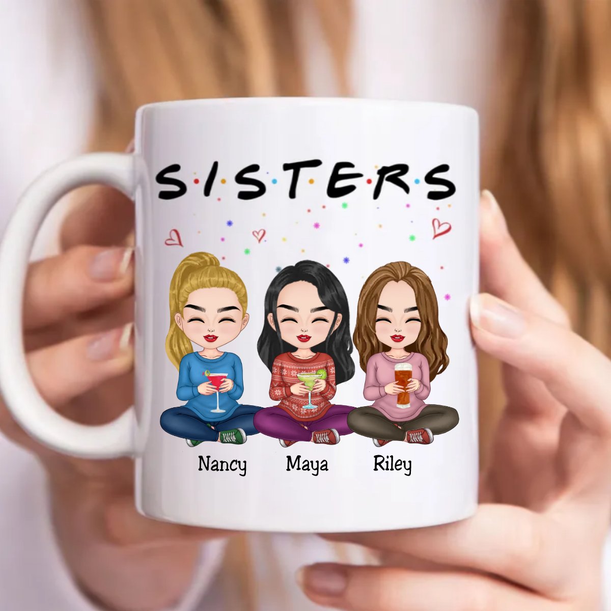 Sisters - S.I.S.T.E.R.S - Personalized Mug - Makezbright Gifts