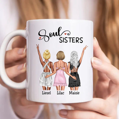 Sisters - Soul Sisters - Personalized Mug - Makezbright Gifts