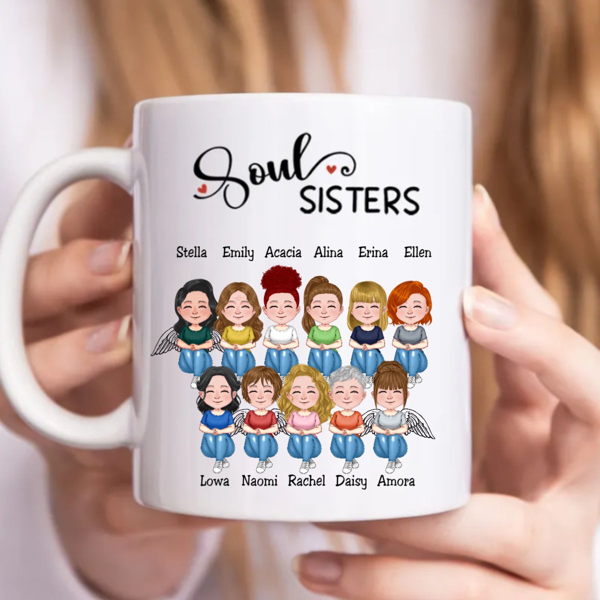 Sisters - Soul Sisters - Personalized Mug - Makezbright Gifts