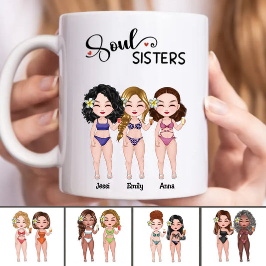 Sisters - Soul Sisters - Personalized Mug - Makezbright Gifts