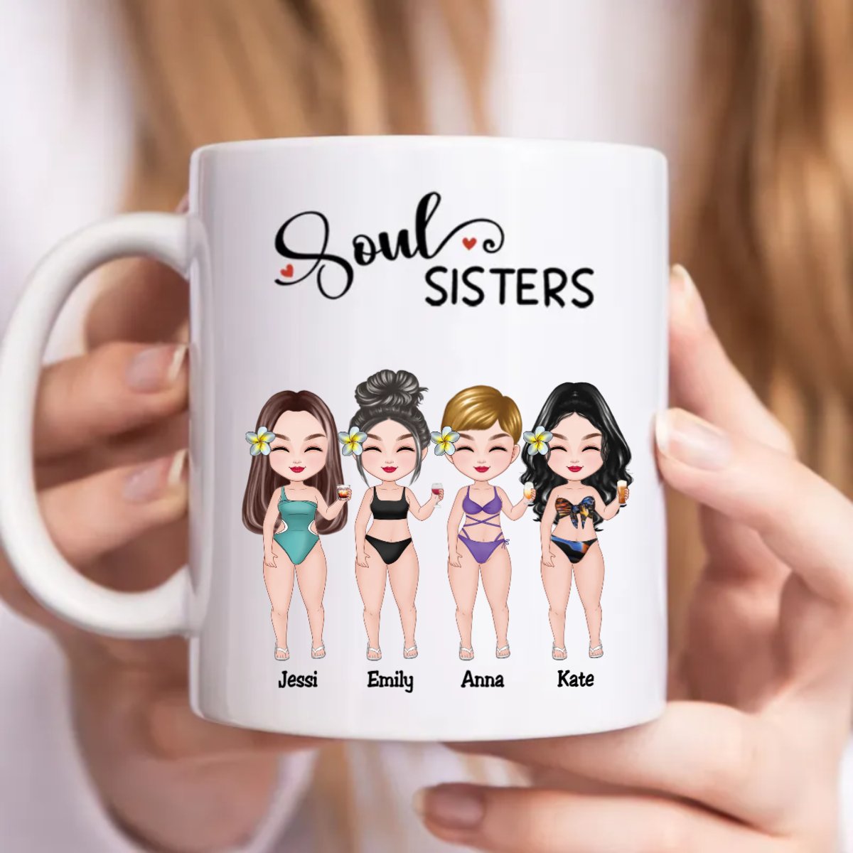 Sisters - Soul Sisters - Personalized Mug - Makezbright Gifts