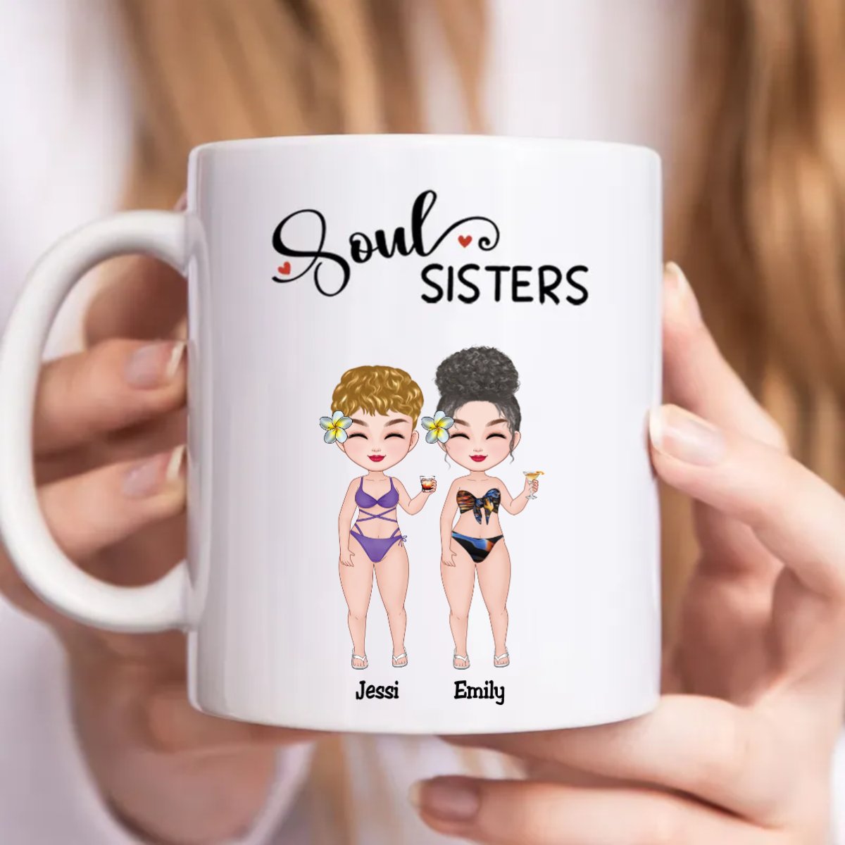 Sisters - Soul Sisters - Personalized Mug - Makezbright Gifts