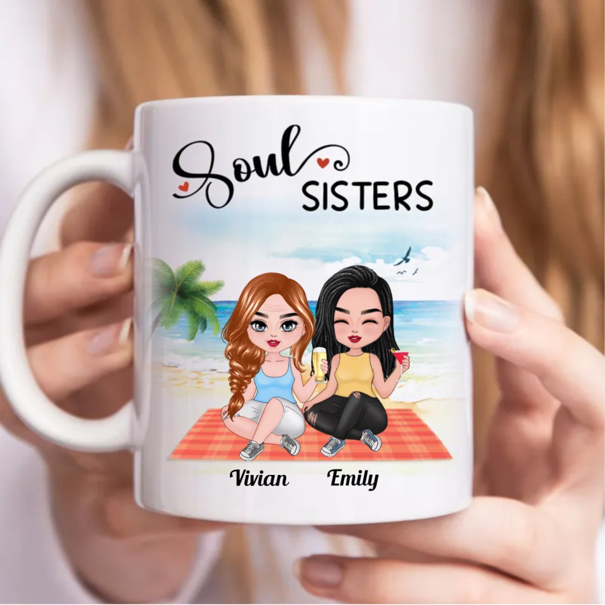 Sisters - Soul Sisters - Personalized Mug (BB) - Makezbright Gifts