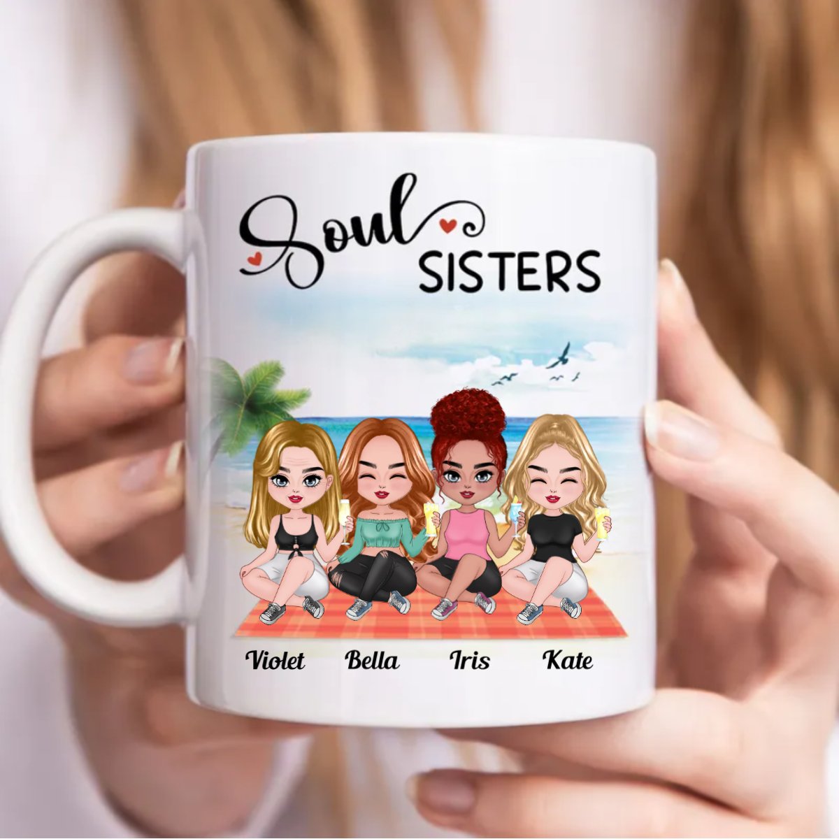 Sisters - Soul Sisters - Personalized Mug (BB) - Makezbright Gifts