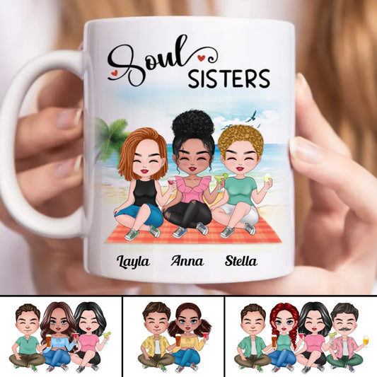 Sisters - Soul Sisters - Personalized Mug (BB) - Makezbright Gifts