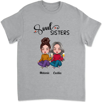 Sisters - Soul Sisters - Personalized T - Shirt - Makezbright Gifts