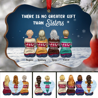 Sisters - There Is No Greater Gift Than Sisters - Personalized Acrylic Ornament - Makezbright Gifts