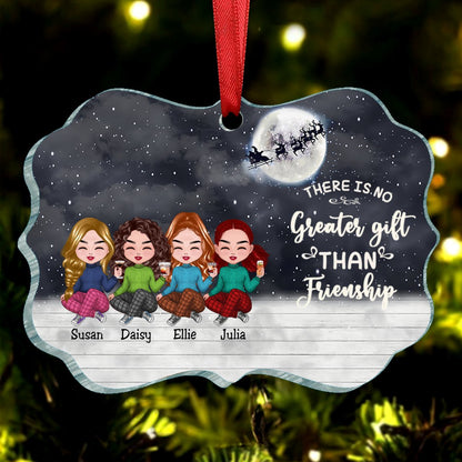 Sisters - There Is No Greater Gift Than Sisters - Personalized Acrylic Ornament (SA) - Makezbright Gifts