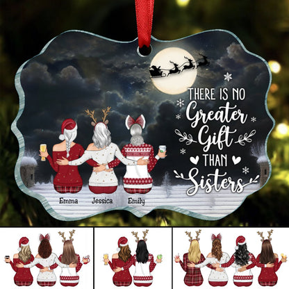 Sisters - There Is No Greater Gift Than Sisters - Personalized Acrylic Ornament (TT) - Makezbright Gifts