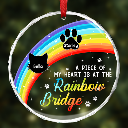 A Piece Of My Heart Memorial Christmas - Personalized Circle Ornament