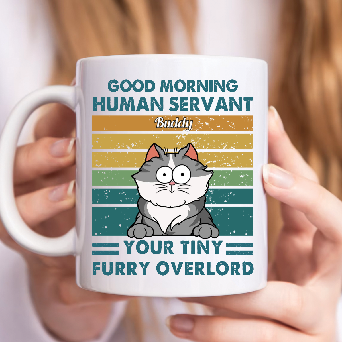 Good Morning Human Servant - Personalized Mug