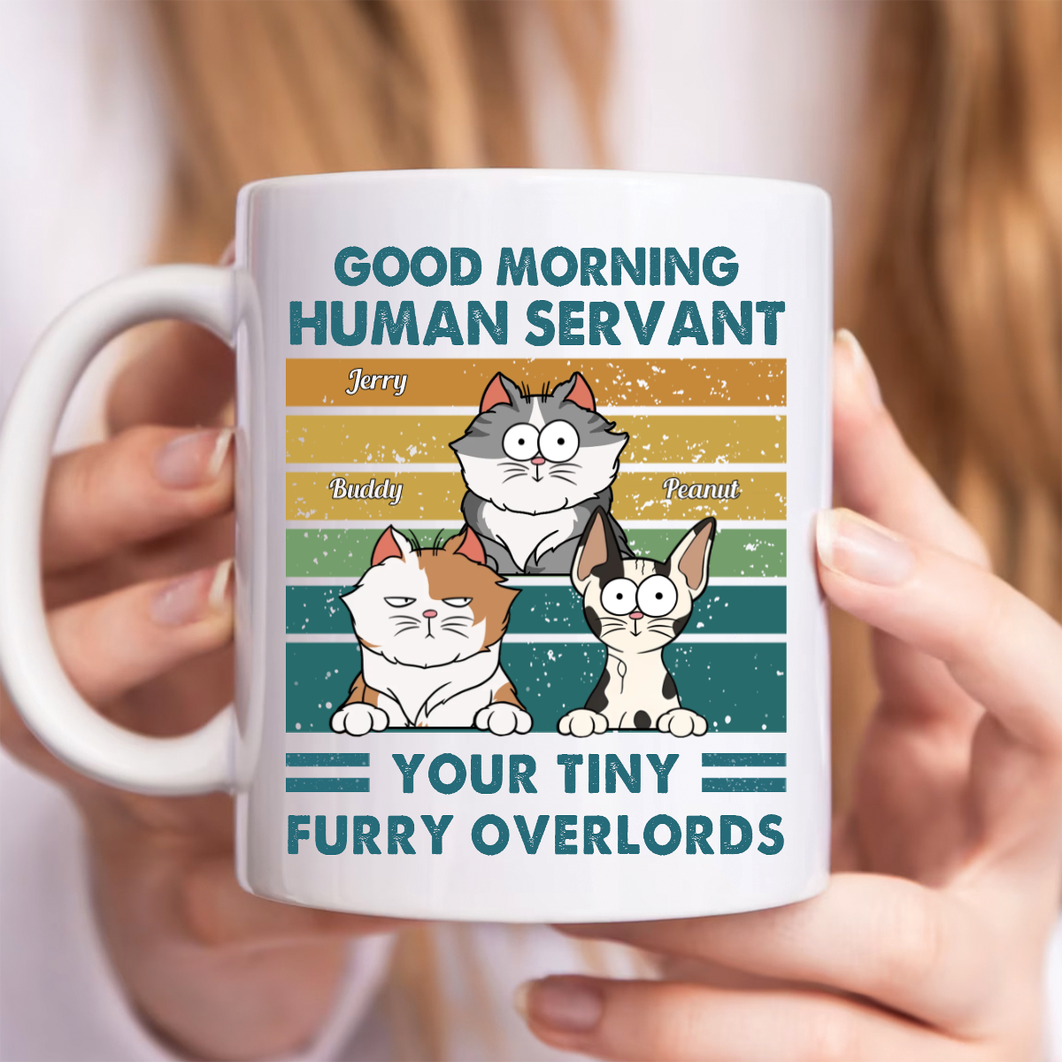 Good Morning Human Servant - Personalized Mug