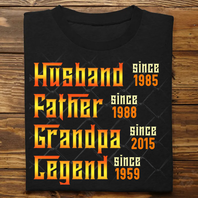 Family - Husband Father Grandpa Legend - Personalized Unisex T-shirt, Hoodie, Sweatshirt