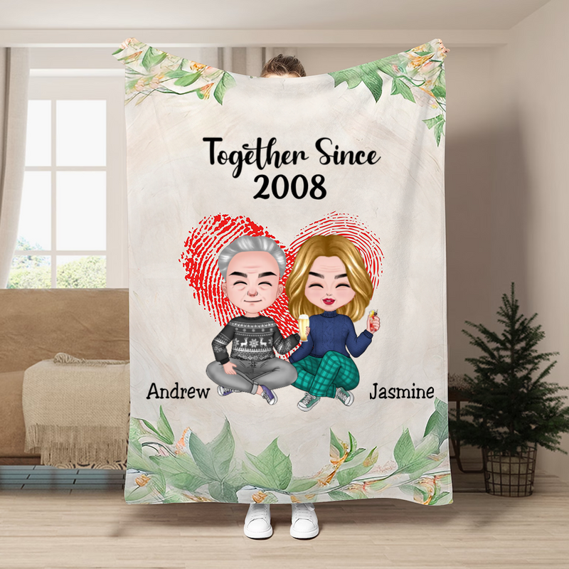 Couple - Together Since Husband And Wife - Personalized Blanket