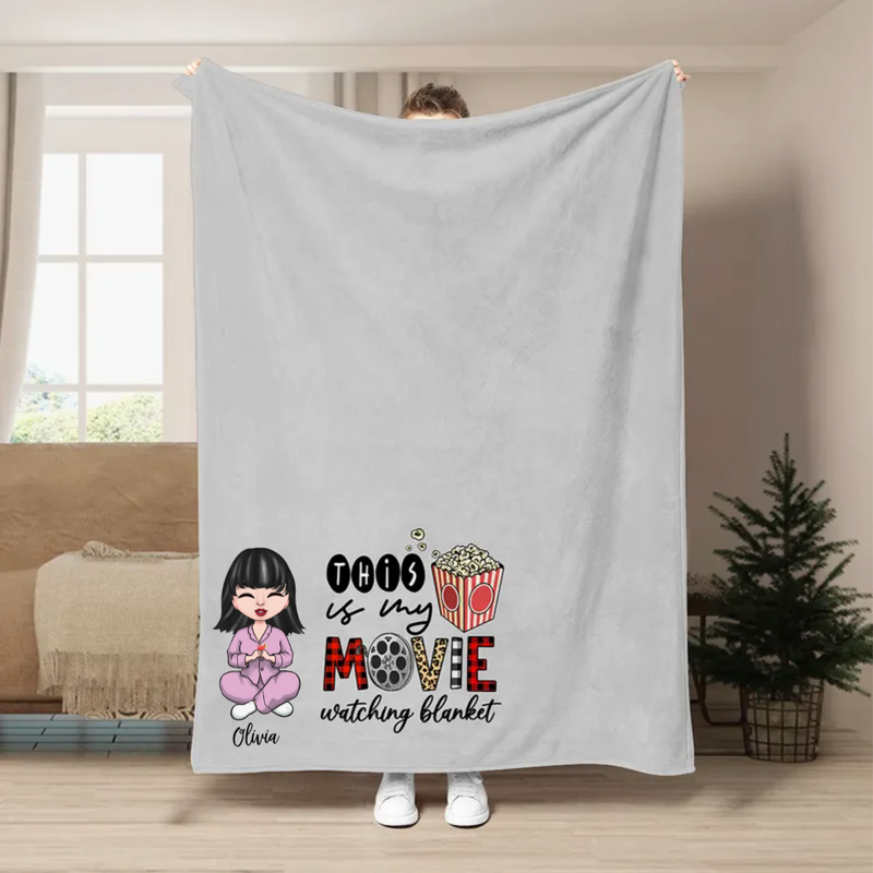 Movie Lover - This Is My Movie Watching Blanket - Personalized Blanket