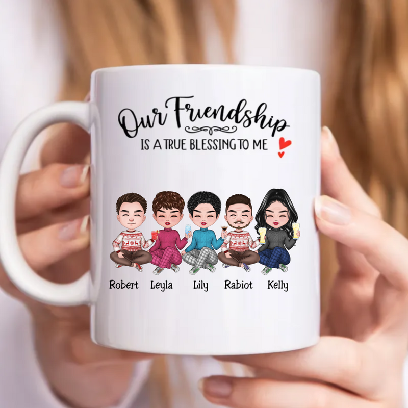 Besties - Our Friendship Is A True Blessing To Me - Personalized Mug (TC)