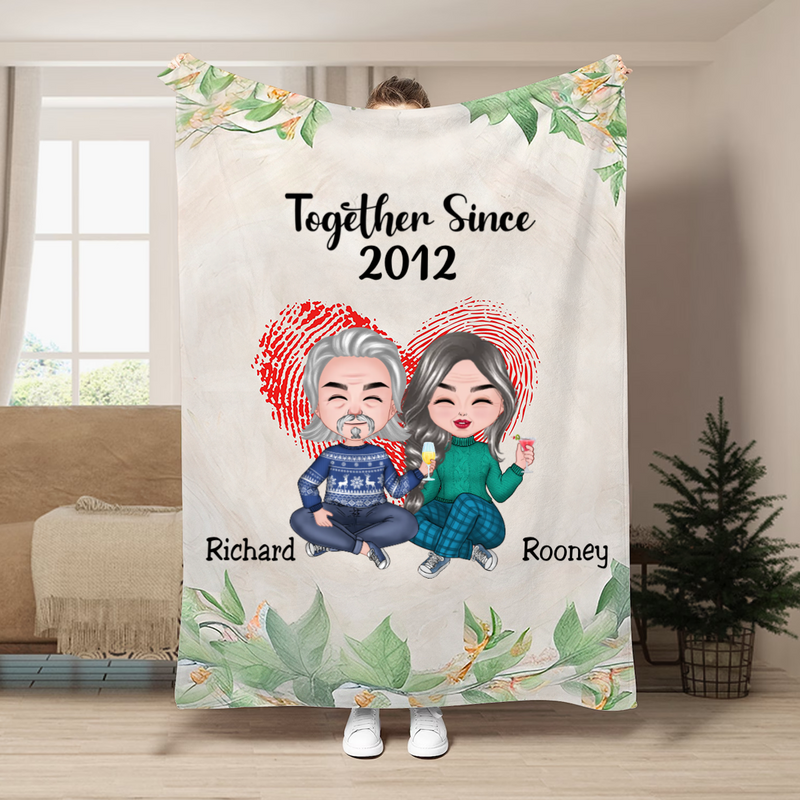 Couple - Together Since Husband And Wife - Personalized Blanket