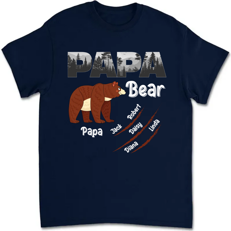 Father - Papa Bear - Personalized T-Shirt