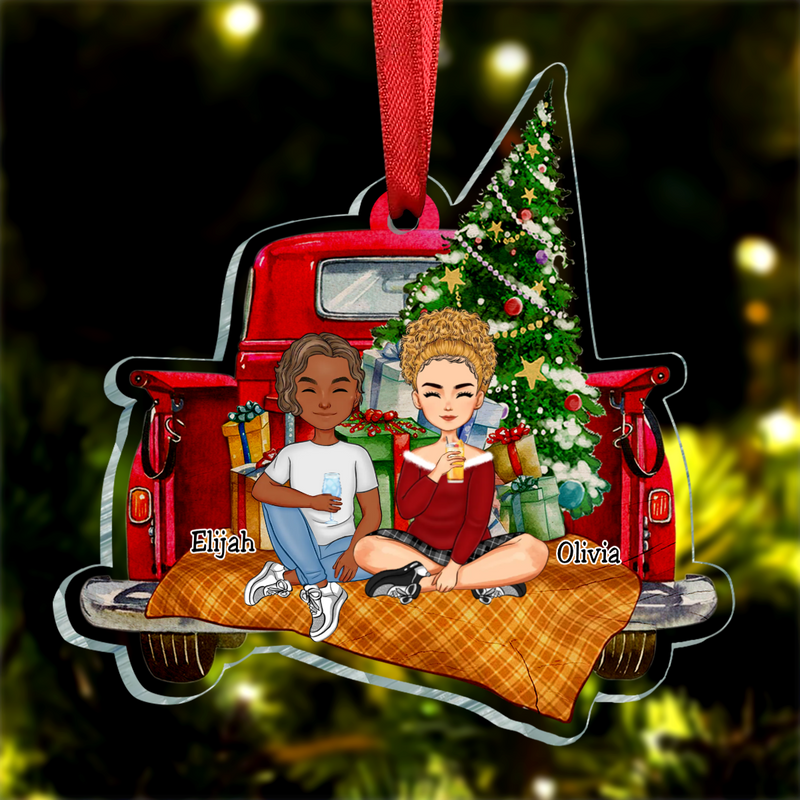 Couple  - All I Want For Christmas Is You - Personalized Acrylic Ornament(NV)