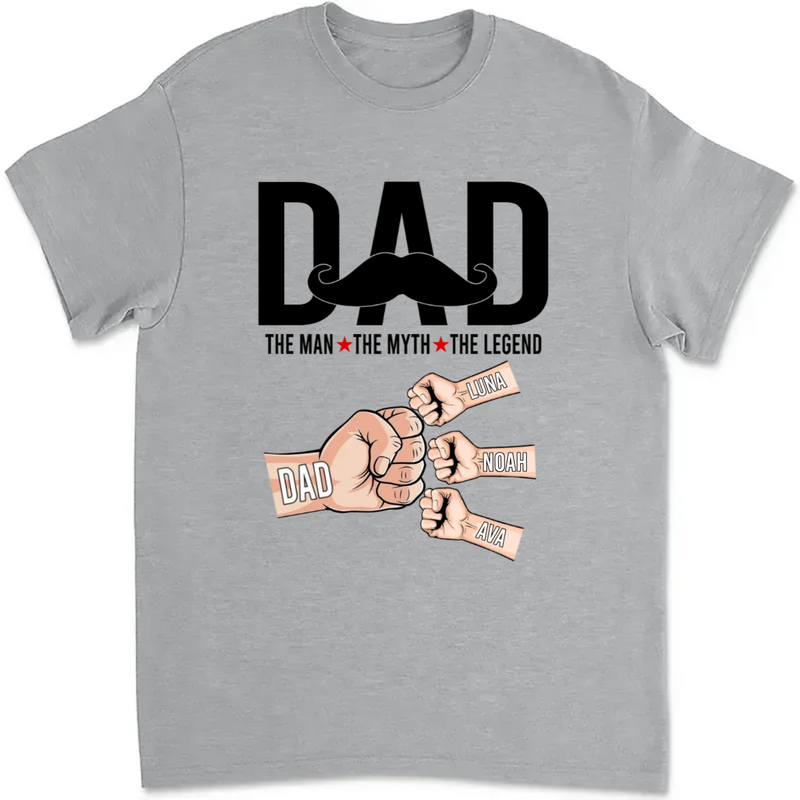 Family - Dad The Man The Myth The Legend - Personalized T-Shirt, Hoodie(NV)