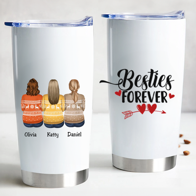 Besties Forever - Personalized Tumbler Cup. - Makezbright Gifts