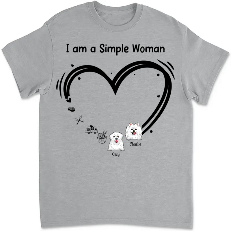 Dog Lovers - I Am A Simple Woman Camping Dog - Personalized Unisex T-Shirt