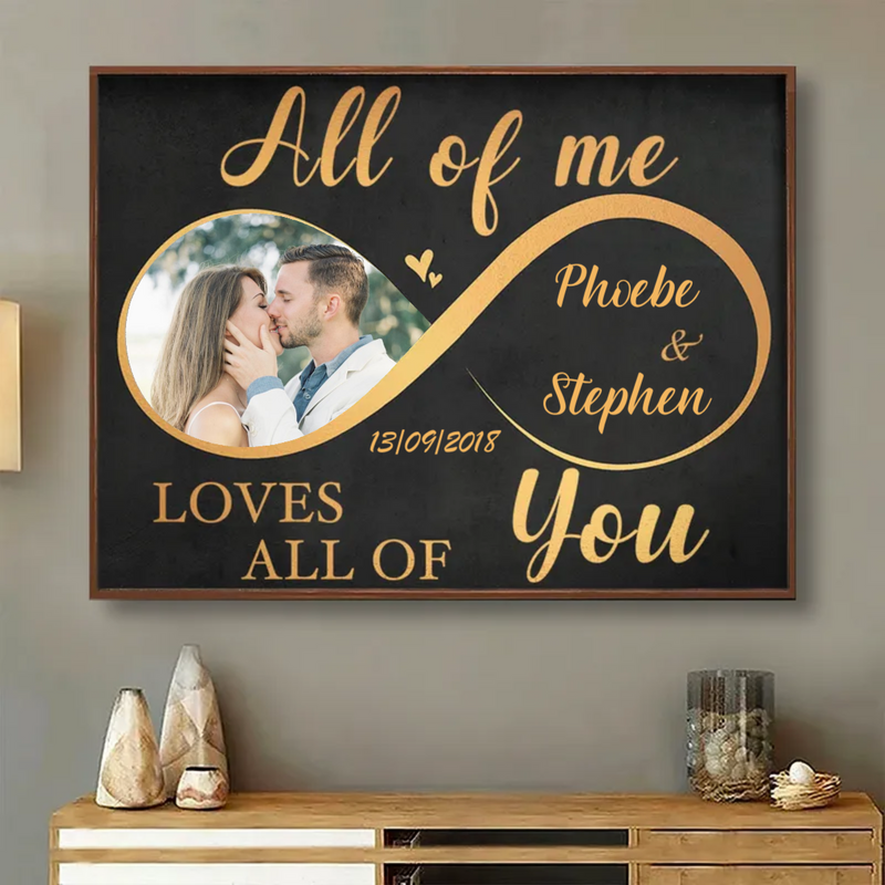 Couple - Custom Photo All Of Me Loves All Of You - Personalized Poster