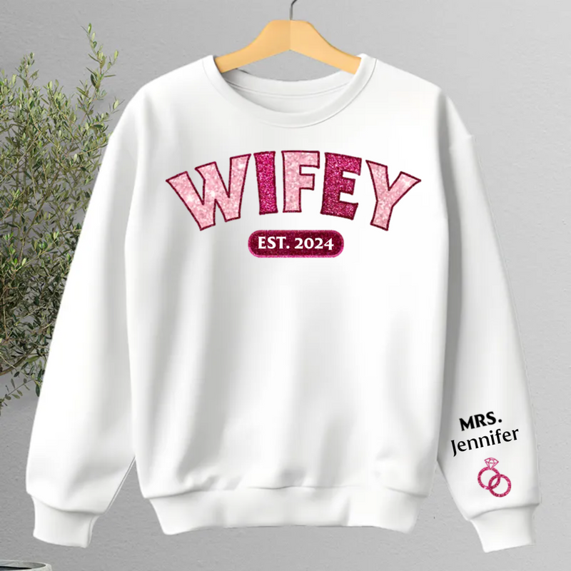 Couple - My Wifey There Is Love There Is Life - Personalized Sweater