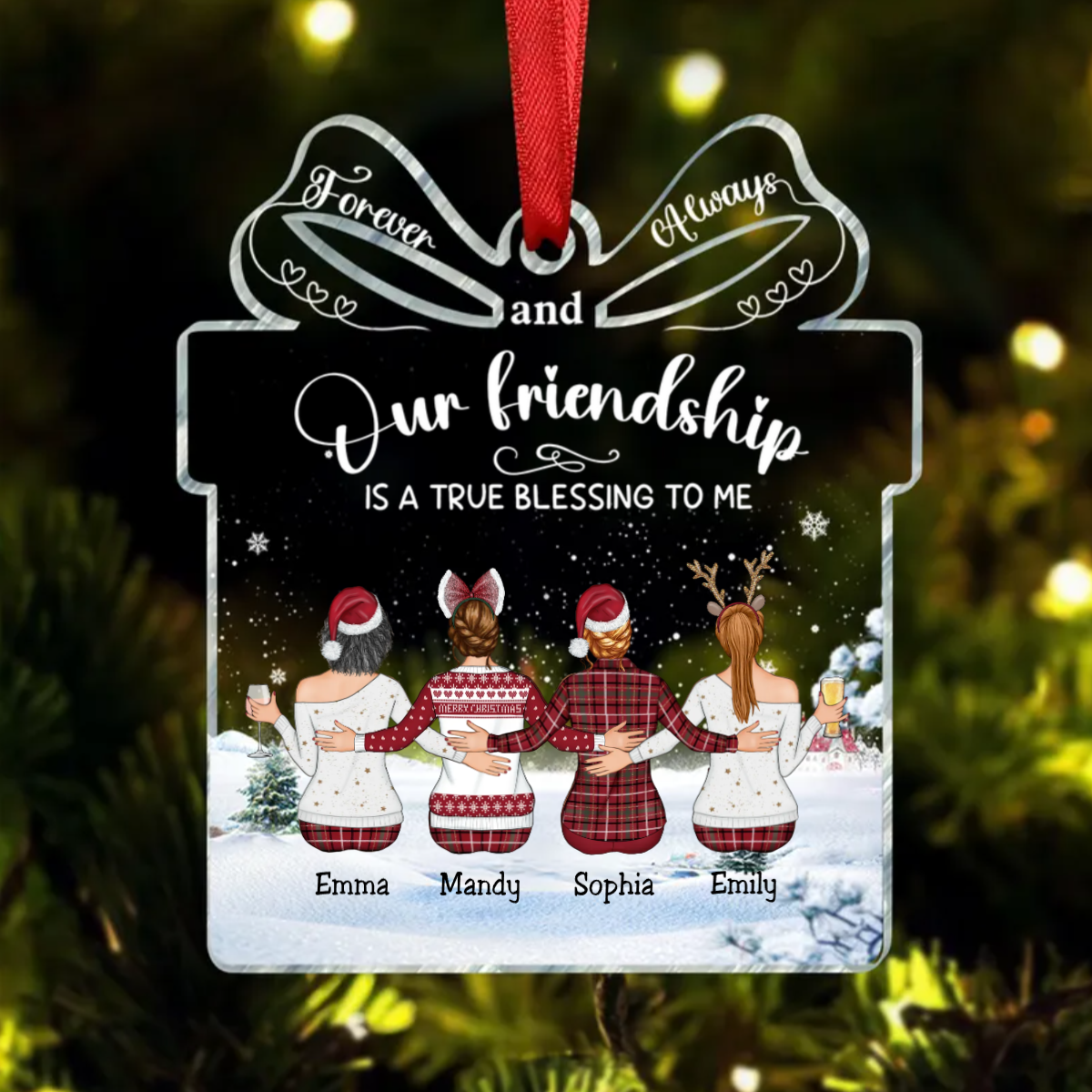 Friends - Our Friendship is a True Blessing to me - Personalized Acrylic Ornament