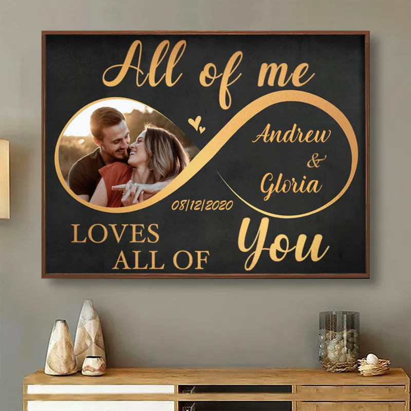 Couple - Custom Photo All Of Me Loves All Of You - Personalized Poster