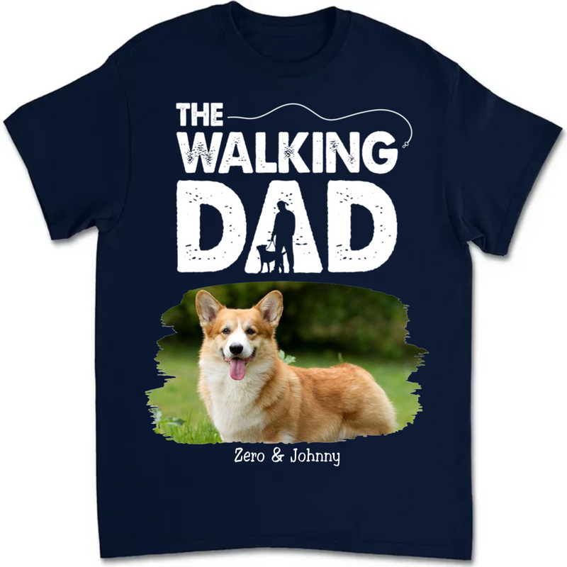 Dog Lovers - Custom Photo Full Time Dog Dad  - Personalized Unisex T-shirt