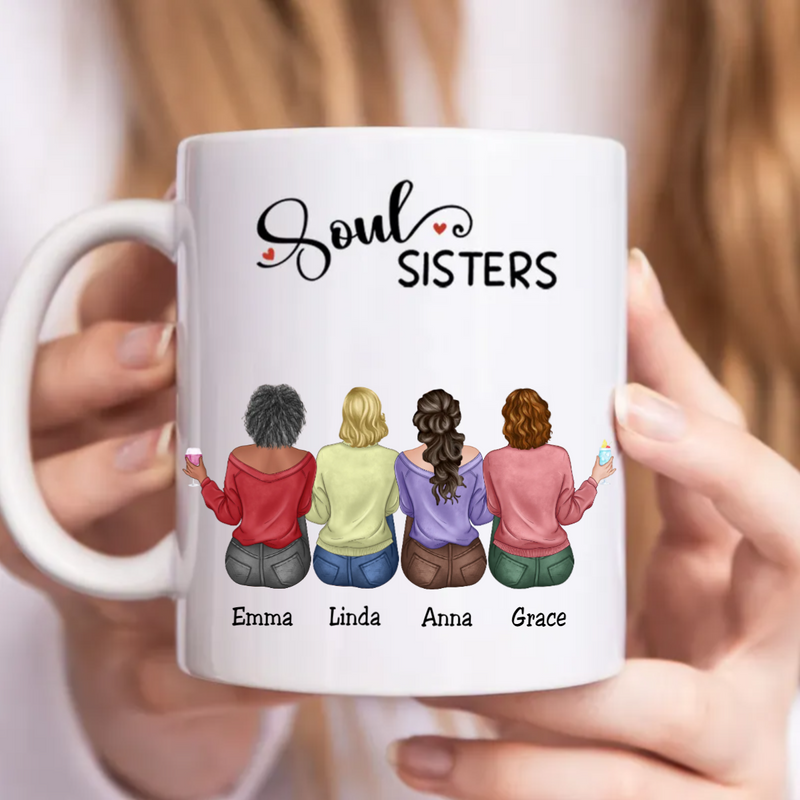 Sisters - Soul Sisters - Personalized Mug