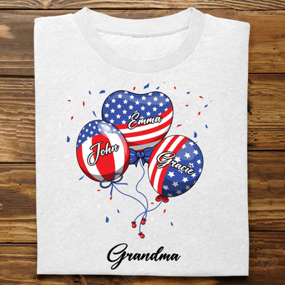 Family - Grandma Auntie Mom Little Balloon Kids - Personalized Unisex T-shirt