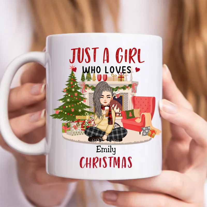 Friends - Just A Girl Who Loves Christmas - Personalized Mug