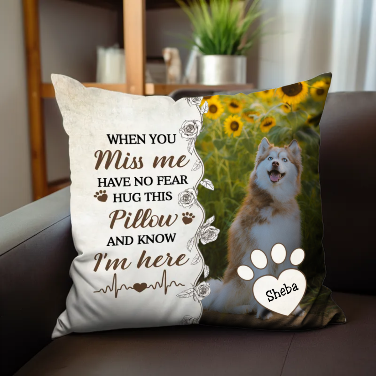 Hug This Pillow And Know I'm Here - Personalized Pillow (HN)