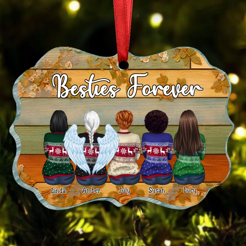 Besties - Besties Forever - Personalized Ornament