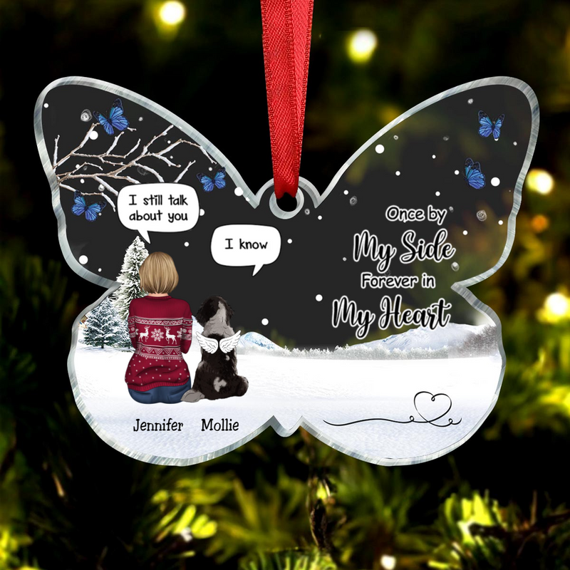 Dog Lovers - Once By My Side Forever In My Heart – Personalized Acrylic Ornament