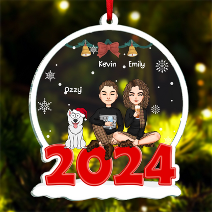 Christmas Is A Time For Family - Family Personalized Custom Ornament - Acrylic Custom Shaped - Christmas Gift Family Members (N)