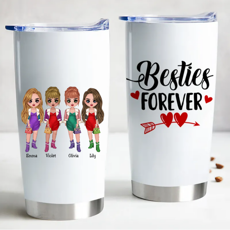 20oz Besties Forever - Personalized Tumbler