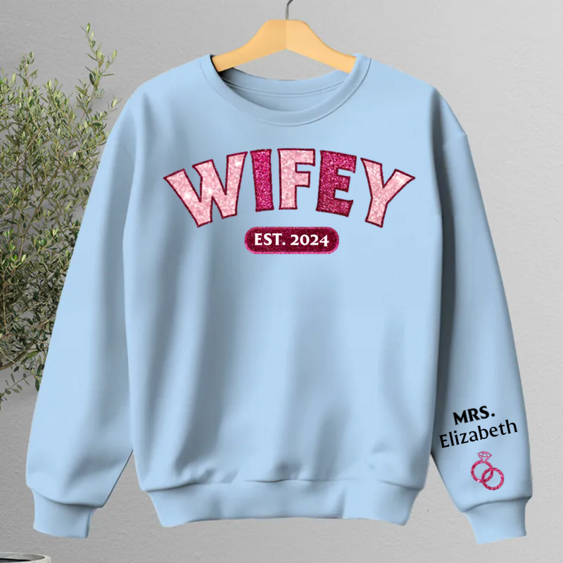 Couple - My Wifey There Is Love There Is Life - Personalized Sweater