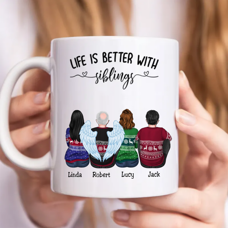 Family - Like Is Better With Siblings V2 - Personalized Mug