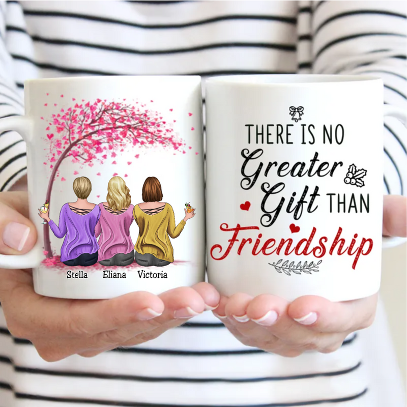 There Is No Greater Gift Than Friendship - Personalized Mug (Blossom) - Makezbright Gifts