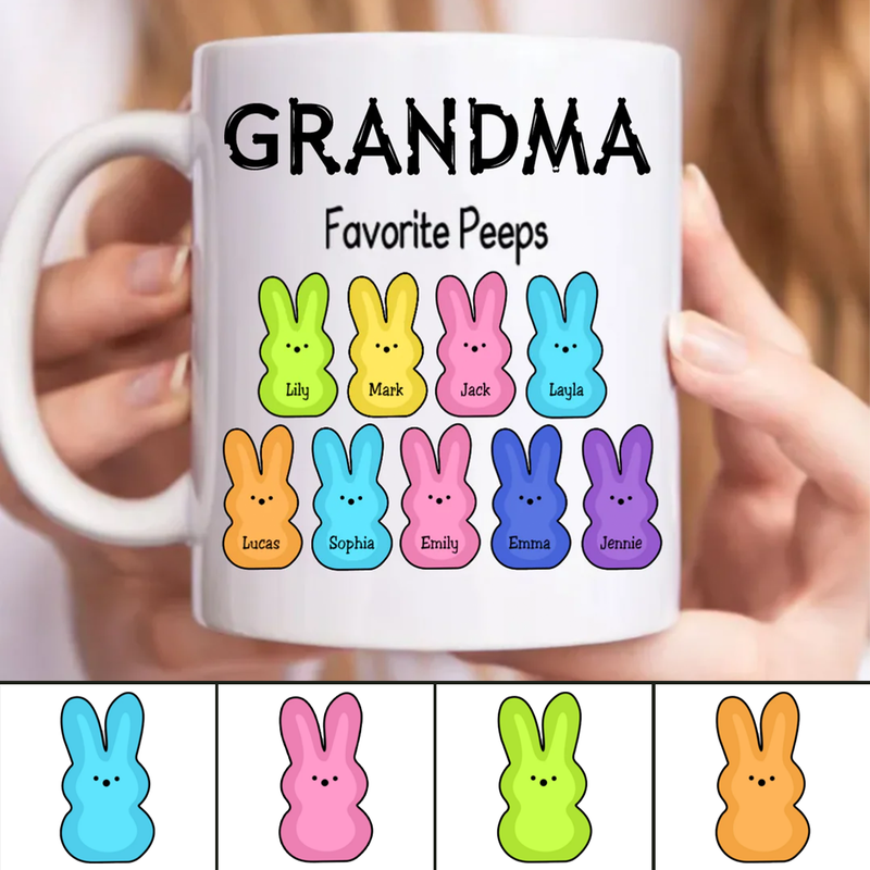 My Favorite Peeps Call Me Grandma - Personalized Mug