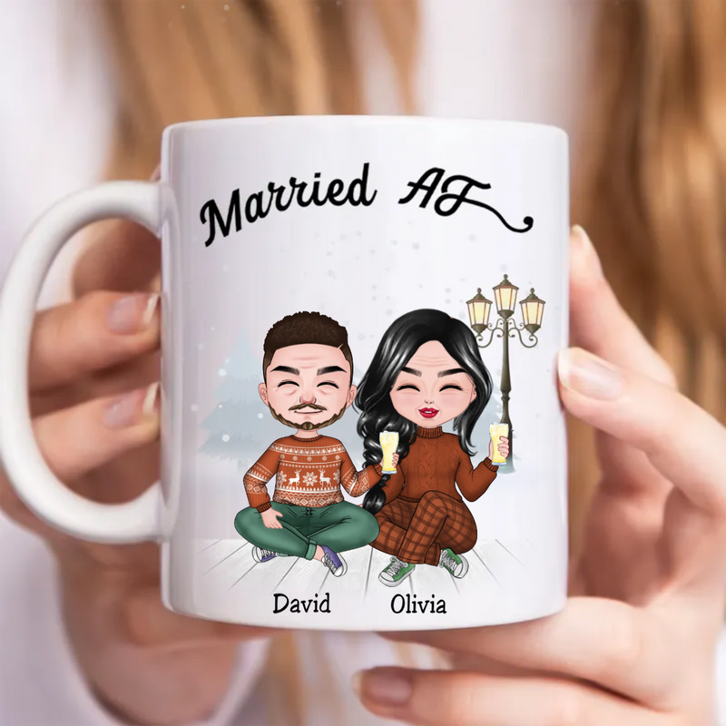 Couple - Christmas Couple Married AF - Personalized Mug (TC)