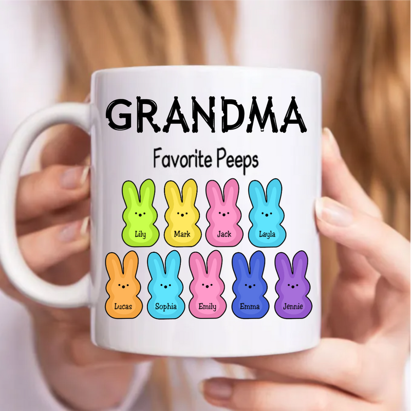 My Favorite Peeps Call Me Grandma - Personalized Mug