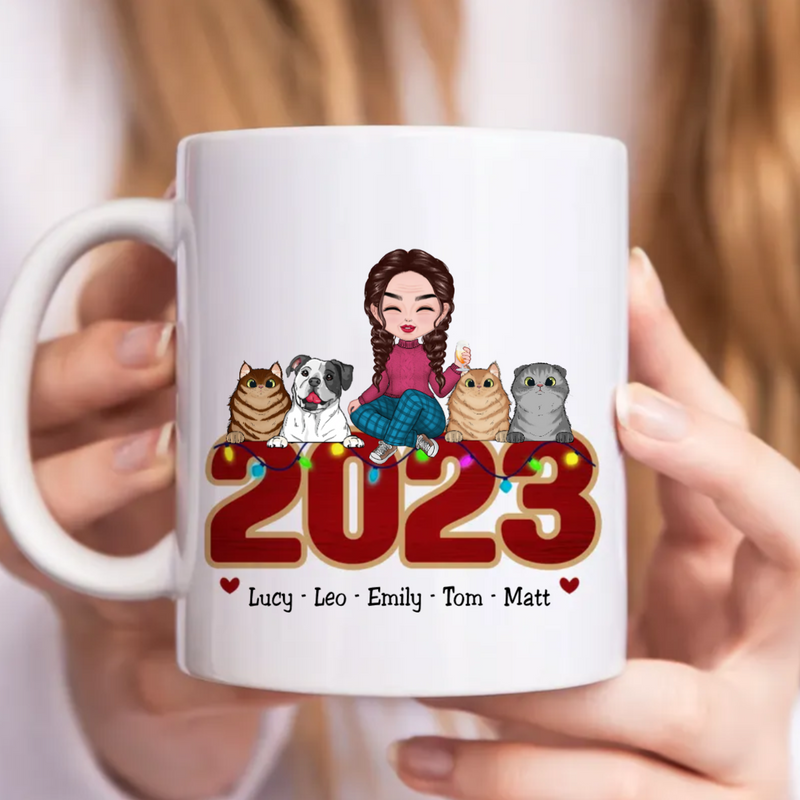 Pet Lovers - May Your Christmas Be Furry And Bright - Personalized Mug