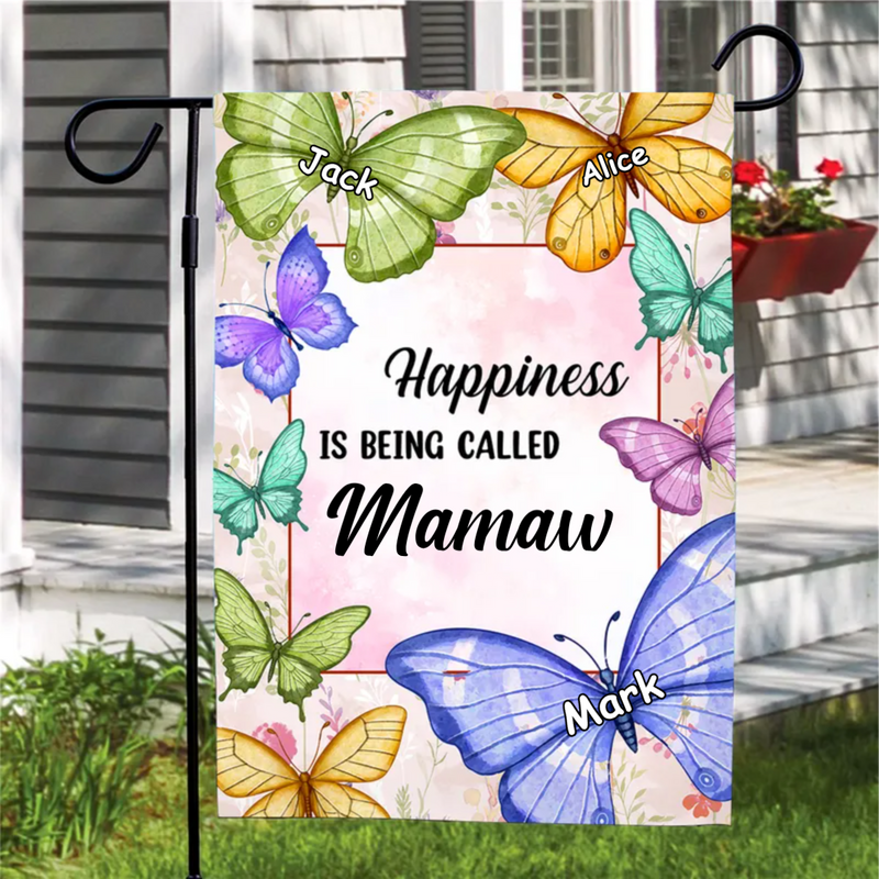 Grandma - Happiness Is Being Called Grandma - Personalized Flag