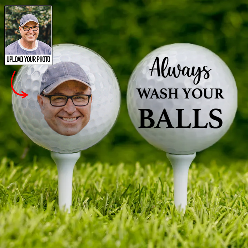 Golf Lovers - Always Wash Your Balls - Personalized Golf Ball