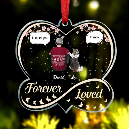 Forever Loved Memorial Pet - Personalized Acrylic Ornament